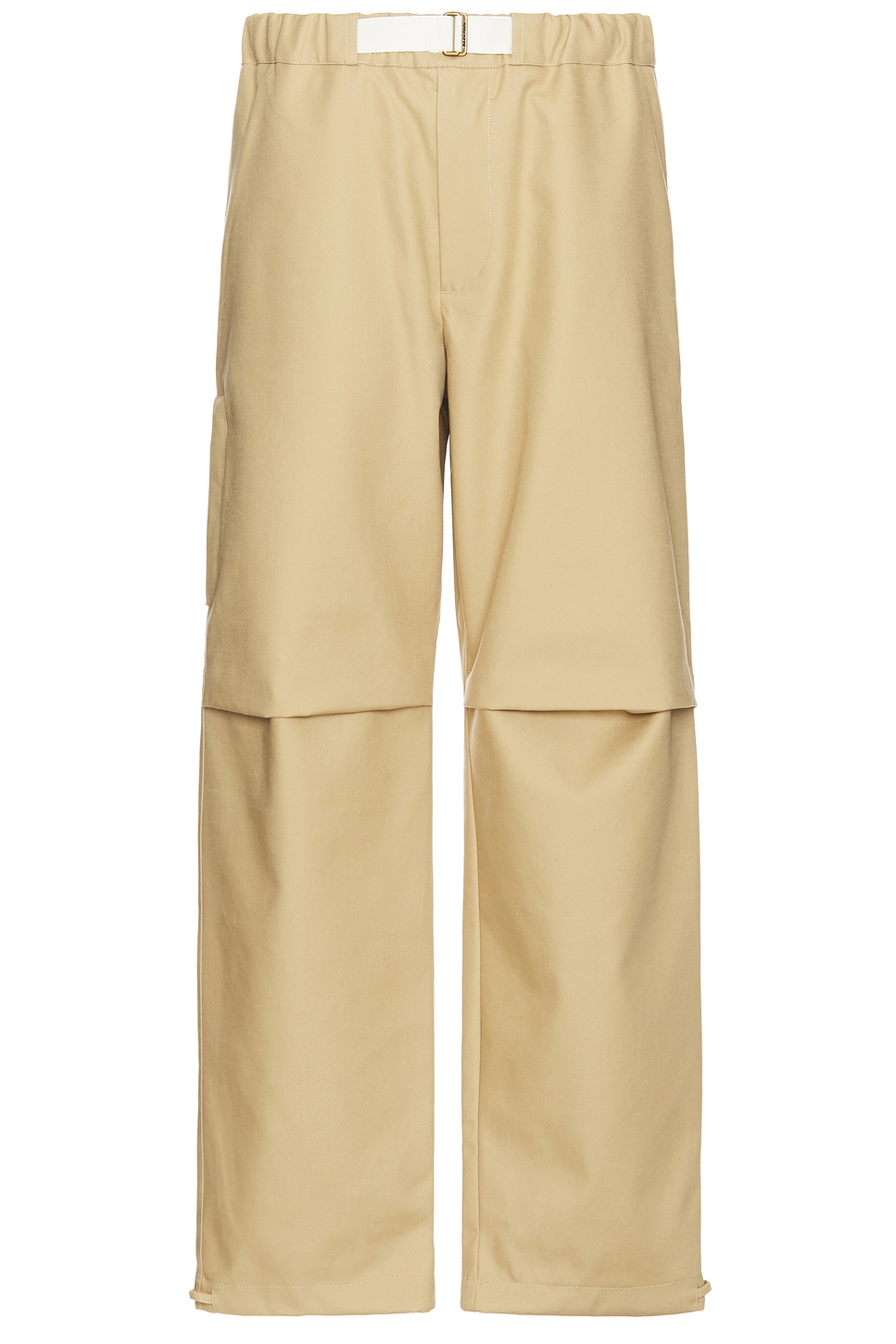 Image 1 of DARKPARK Jordan Heavy Cotton Satin Relax Fit Trousers in Beige