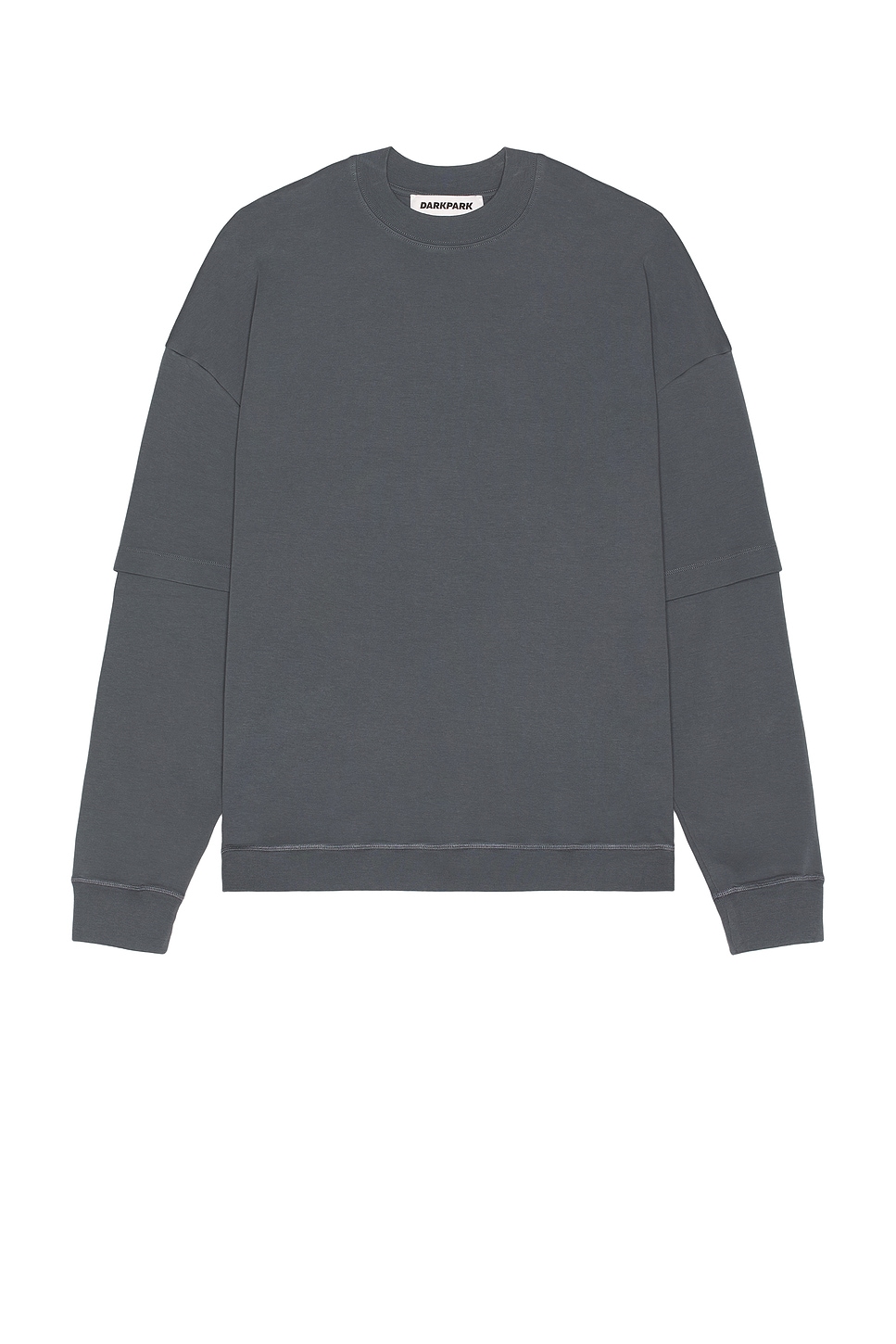 Image 1 of DARKPARK Troy Double Sleeve Tee in Grey