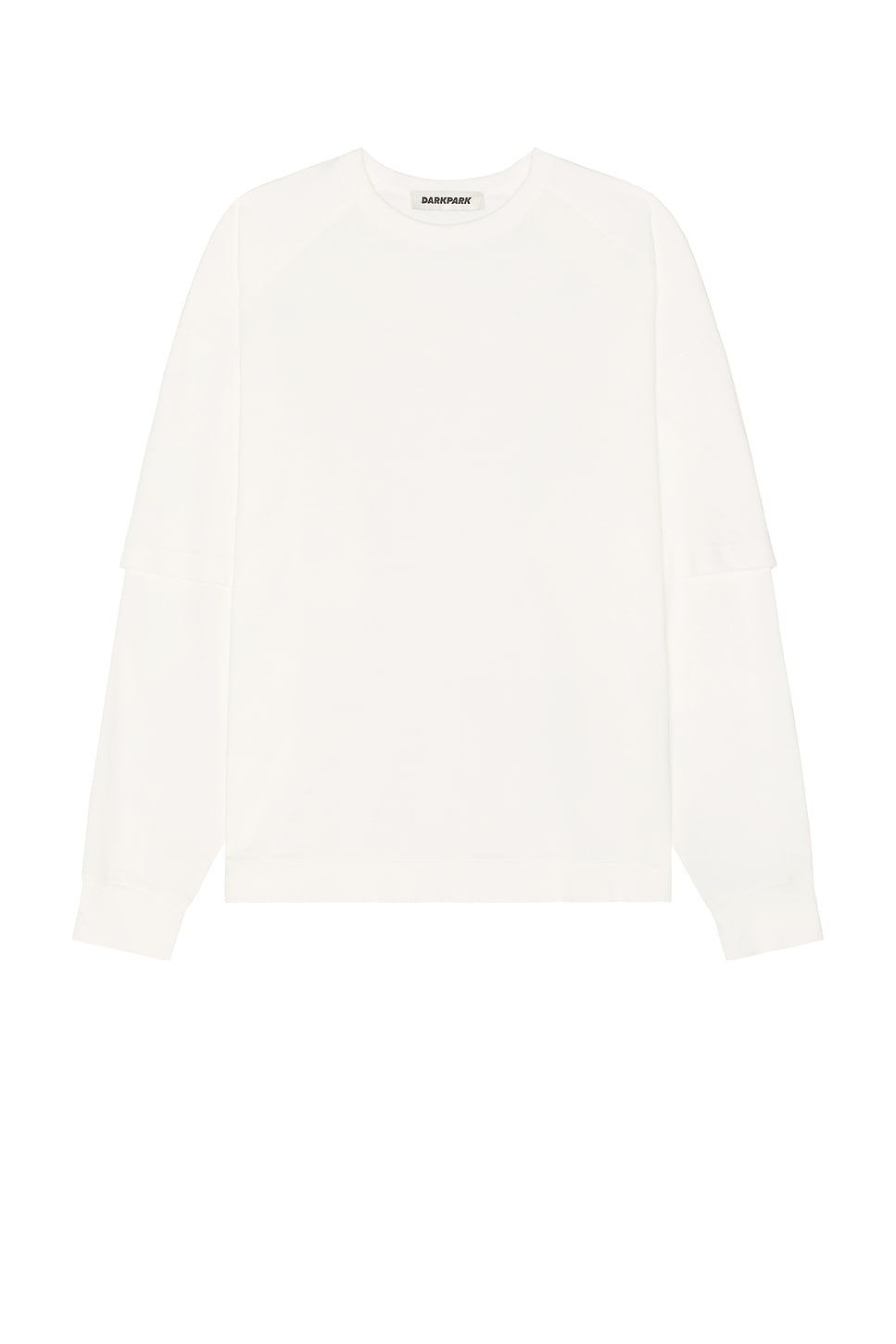 Image 1 of DARKPARK Theo Double Sleeve Tee in Washed White