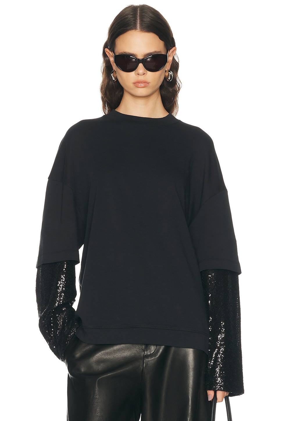 DARKPARK Troy Double Sleeve Paillettes Tee