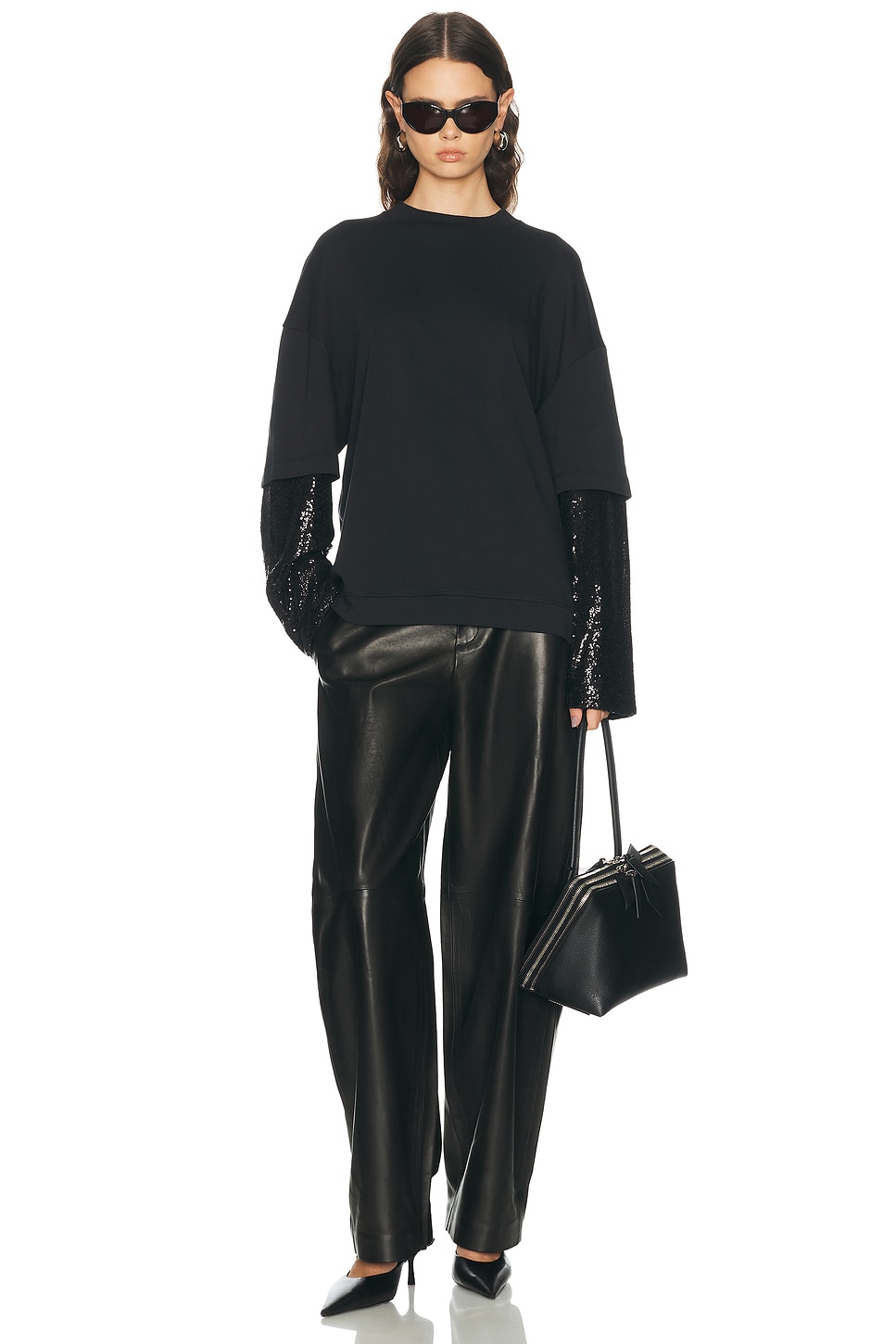 DARKPARK Troy Double Sleeve Paillettes Tee