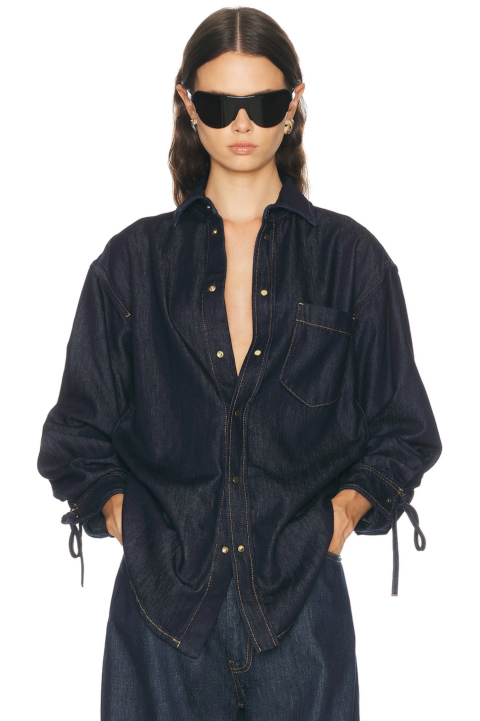 DARKPARK Anne Rouche Tencel Denim Tailored Shirt
