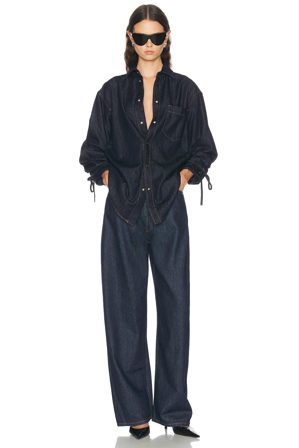 DARKPARK Anne Rouche Tencel Denim Tailored Shirt