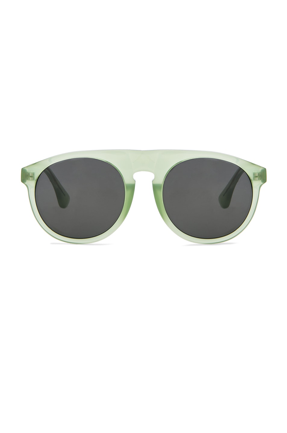 Image 1 of Dries Van Noten Flat Top Sunglasses in Milky Green
