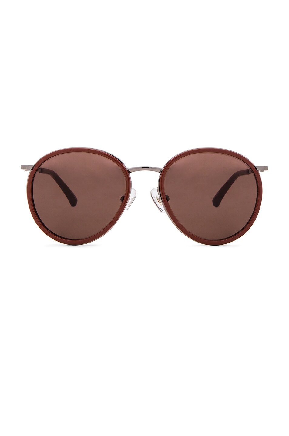 Image 1 of Dries Van Noten Oval Sunglasses in Brick