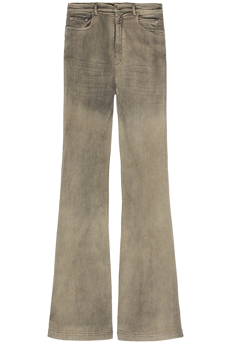 Image 1 of DRKSHDW by Rick Owens Bolan Bootcut Denim Jean in Mineral Pearl