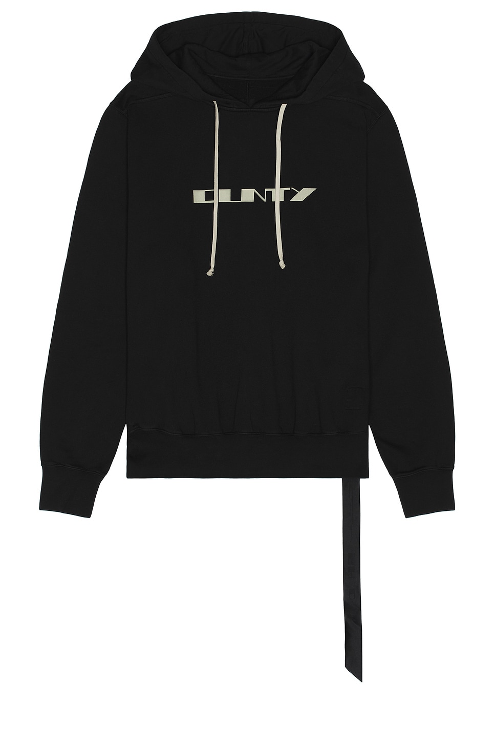 Image 1 of DRKSHDW by Rick Owens Oversized Hoodie in Black in Black & Pearl