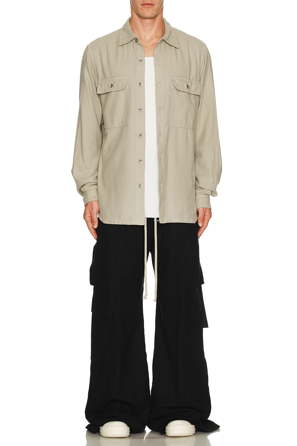 Image 1 of DRKSHDW by Rick Owens Outershirt in Pearl