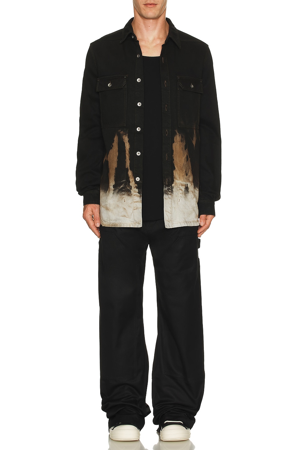 Image 1 of DRKSHDW by Rick Owens Outershirt in Black & Terra
