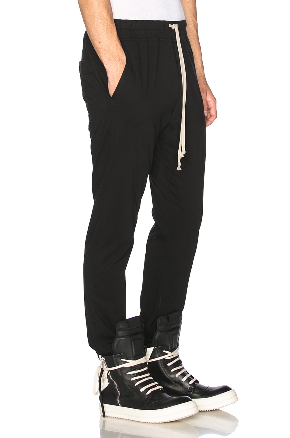 DRKSHDW by Rick Owens Berlin Drawstring Pants in Black | FWRD