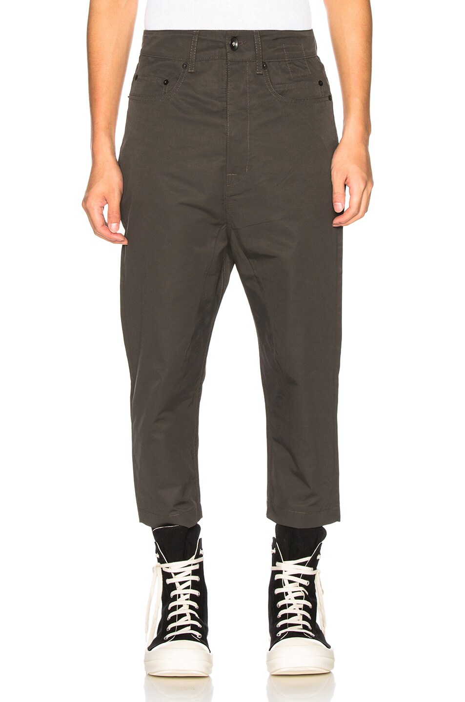 Image 1 of DRKSHDW by Rick Owens Collapse Cut Pant in Dark Dust