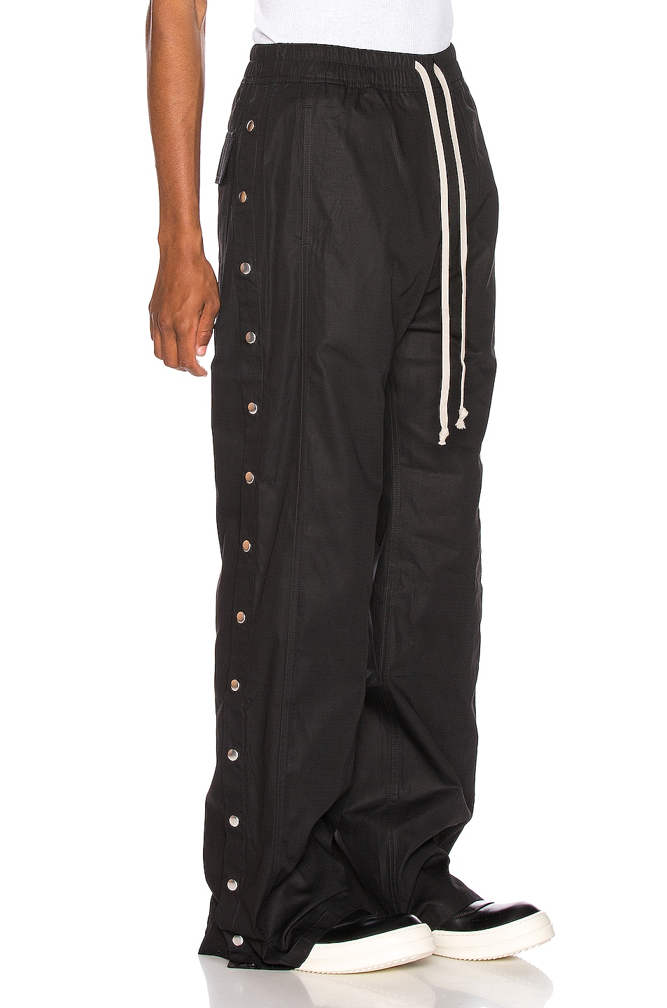 Rick Owens Drkshdw Snap Button Cotton Ripstop Pants in Black for