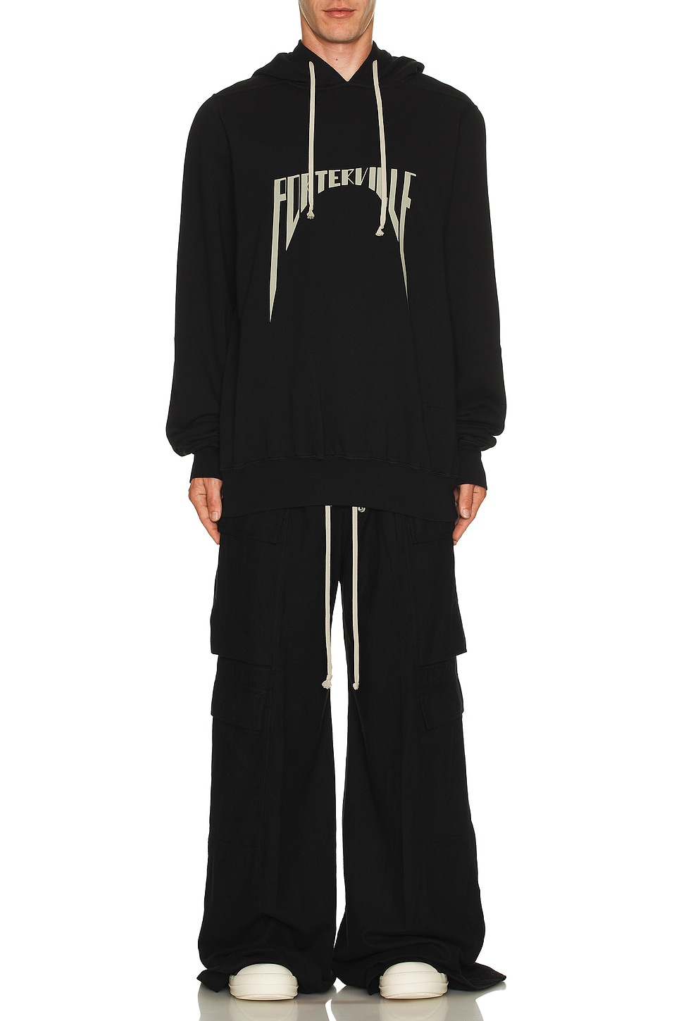 Image 1 of DRKSHDW by Rick Owens Double Cargo Jumbo Belas in Black