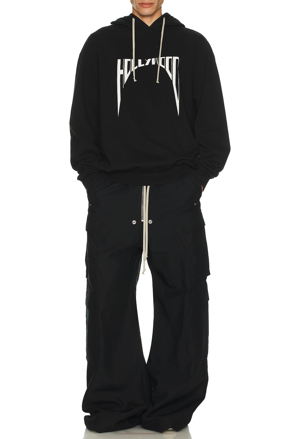 Image 1 of DRKSHDW by Rick Owens Double Cargo Jumbo Belas in Black