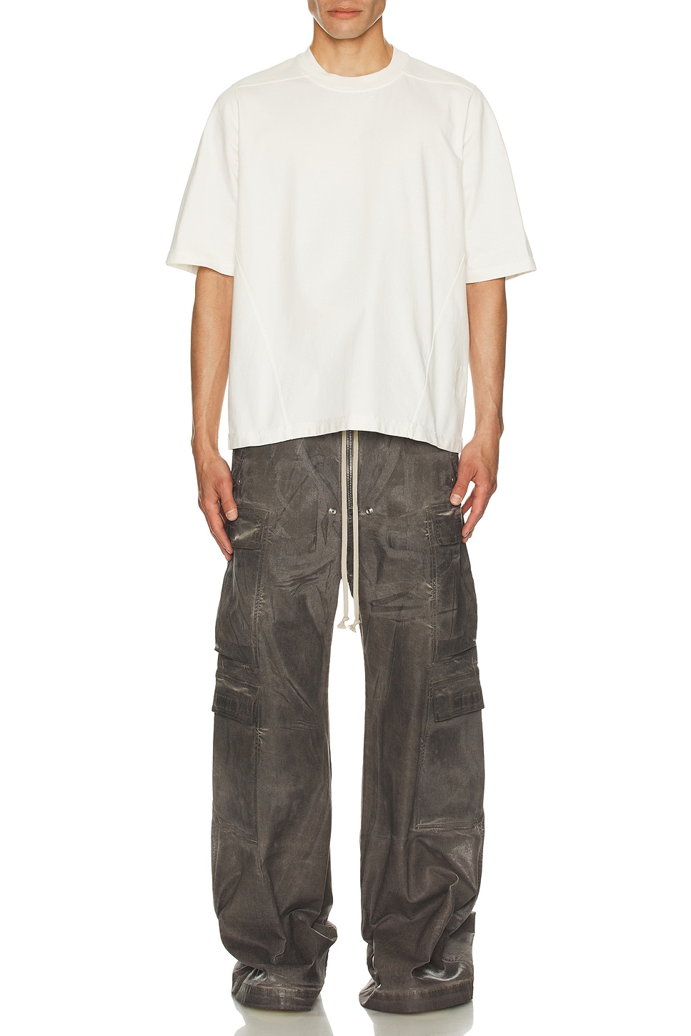 Image 1 of DRKSHDW by Rick Owens Double Cargo Jumbo Belas in Dark Dust