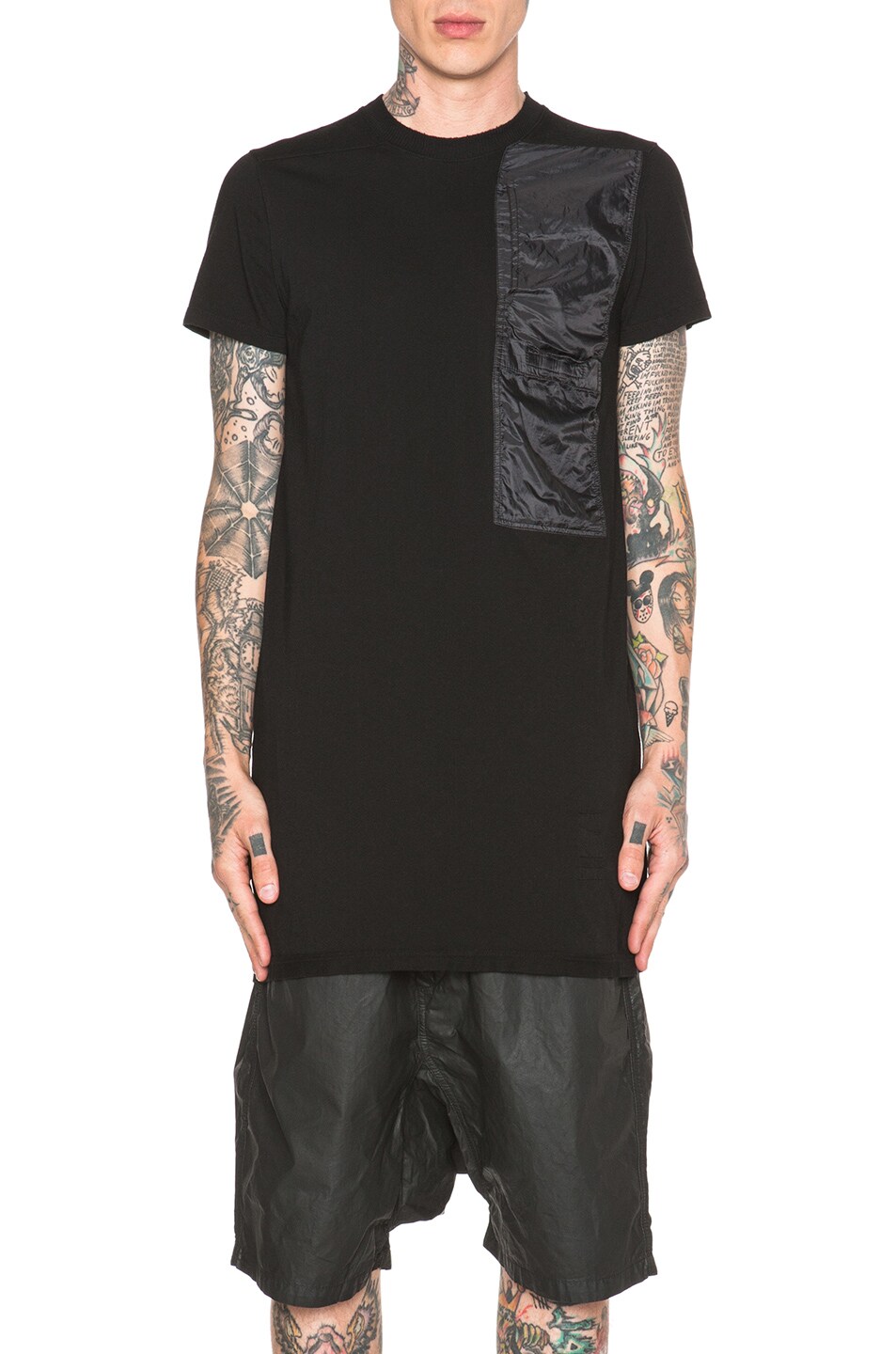 Image 1 of DRKSHDW by Rick Owens Nylon Patch Tee in Black