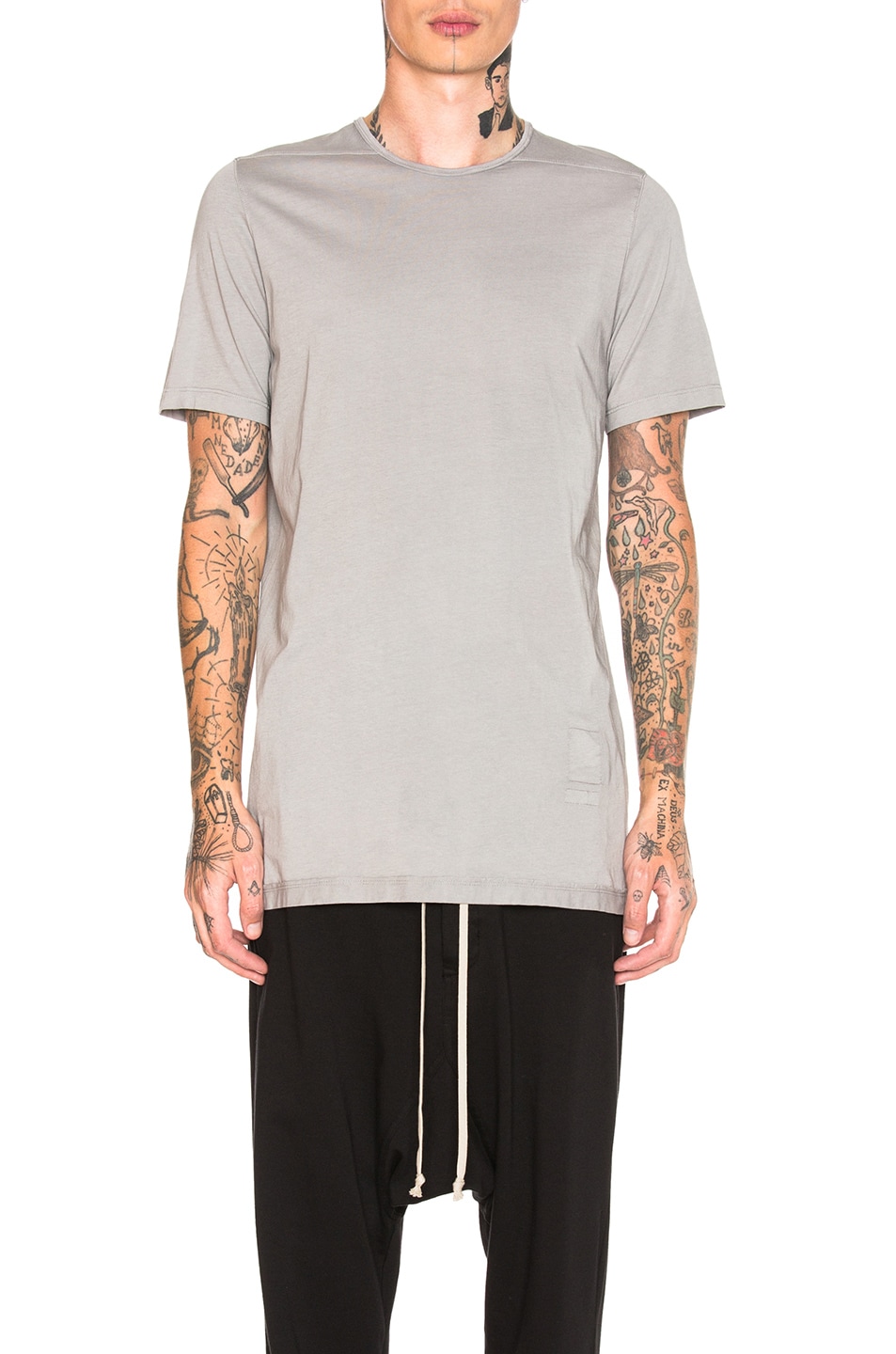 Image 1 of DRKSHDW by Rick Owens Level Tee in Stone