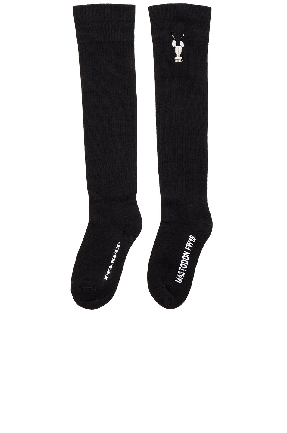 Image 1 of DRKSHDW by Rick Owens Mastodon Knee High Socks in Black