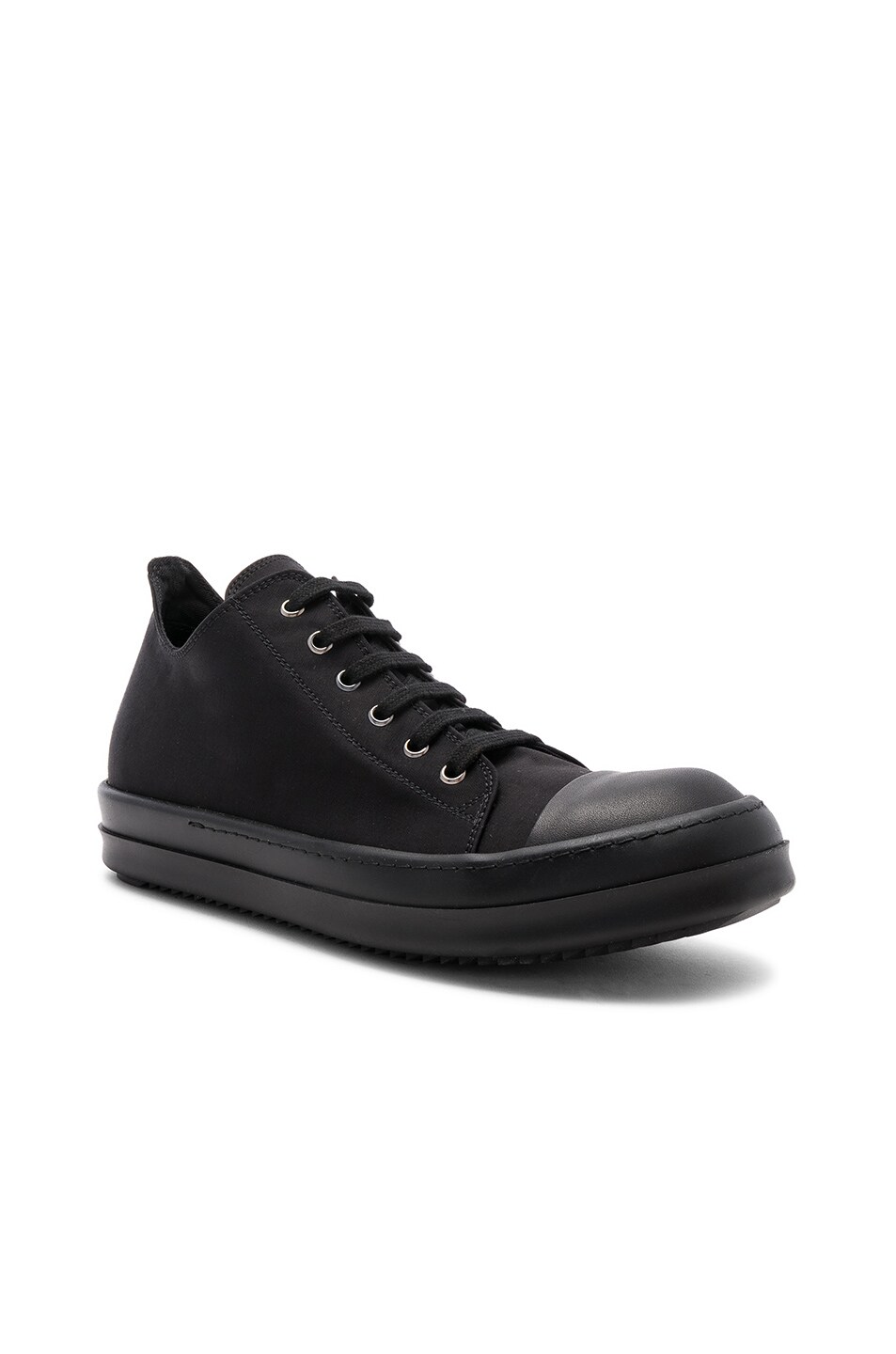 Image 1 of DRKSHDW by Rick Owens Low Sneakers in Black & Black