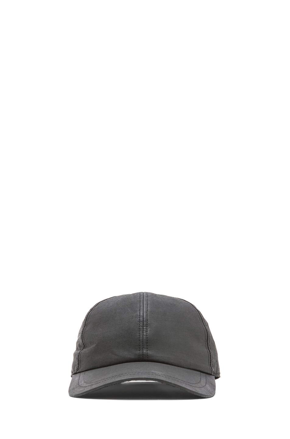 Image 1 of DRKSHDW by Rick Owens Poplin Wax Baseball Hat in Black