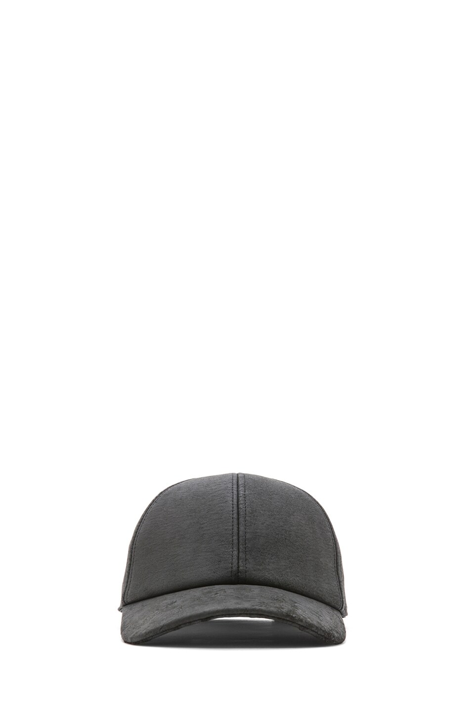 Image 1 of DRKSHDW by Rick Owens Blister Leather Baseball Hat in Black