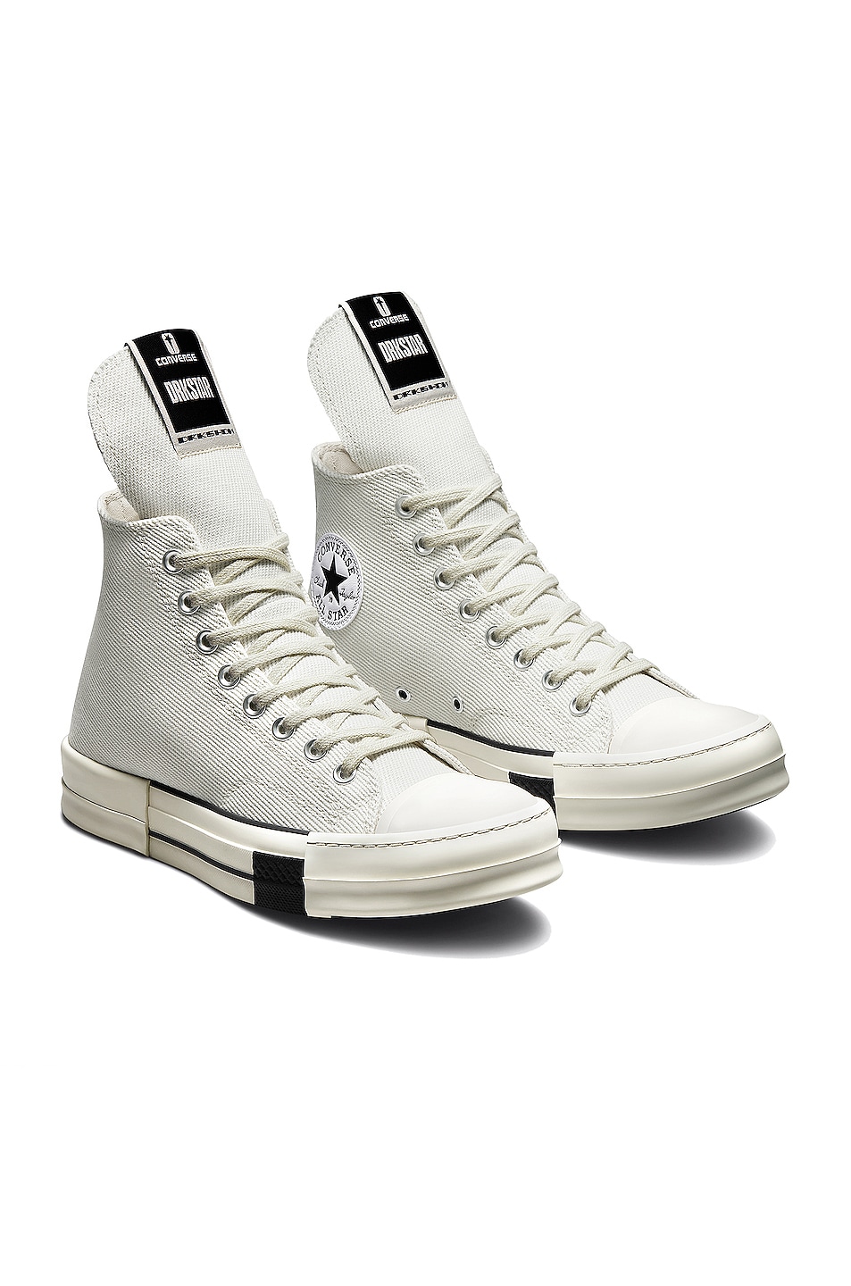 Image 1 of DRKSHDW by Rick Owens x Converse DRKSTAR Hi Sneaker in White