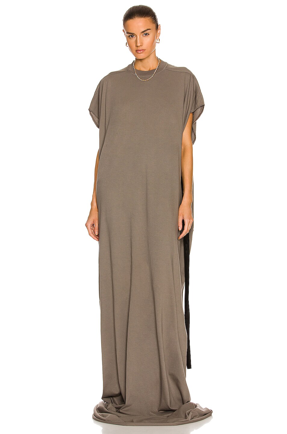 Image 1 of DRKSHDW by Rick Owens Tommy T-Shirt Dress in Dust