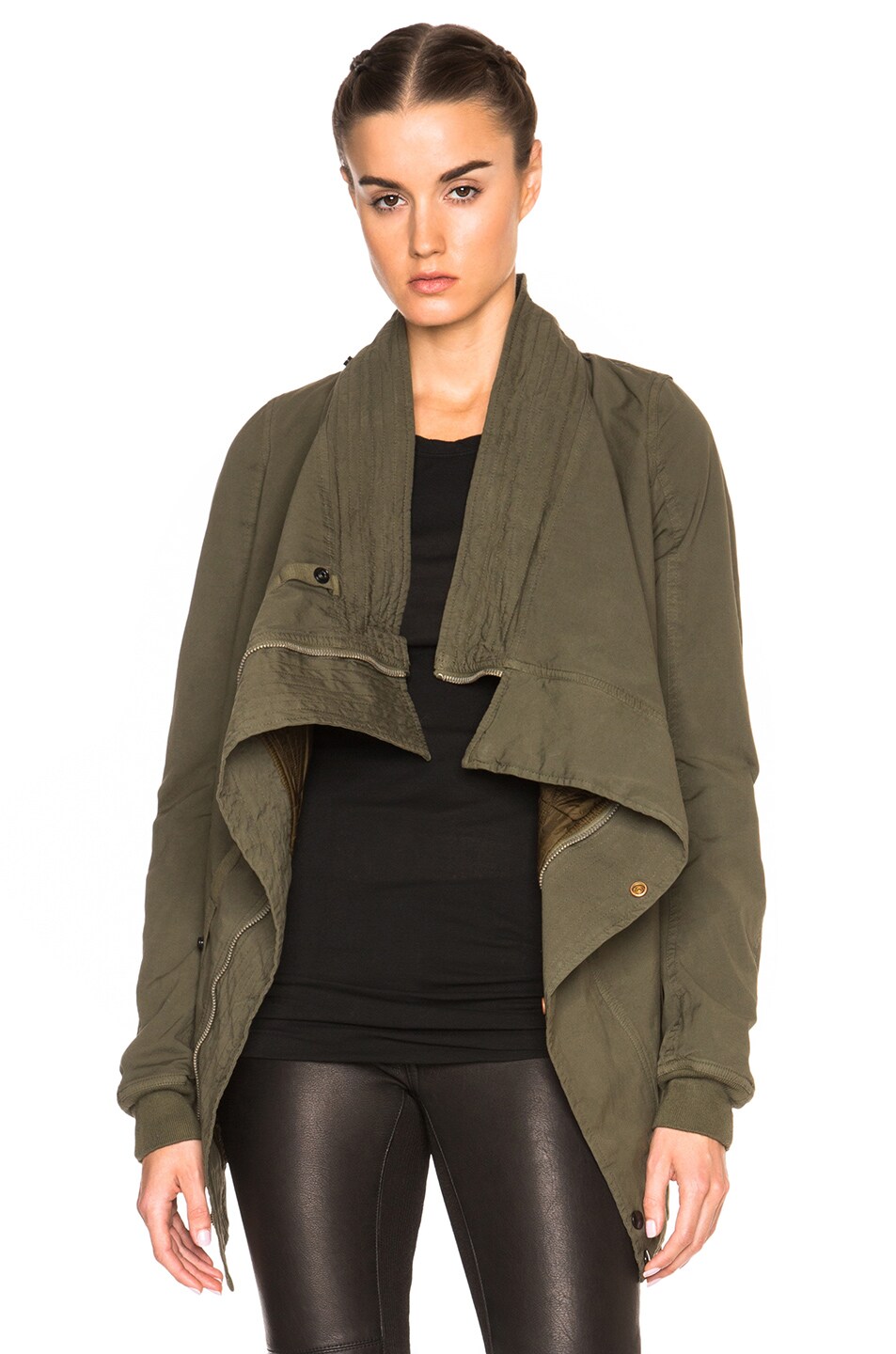 Image 1 of DRKSHDW by Rick Owens Exploder Bag Jacket in Army Green
