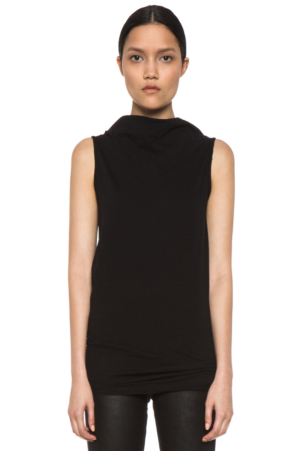 Image 1 of DRKSHDW by Rick Owens Open Back Top in Black