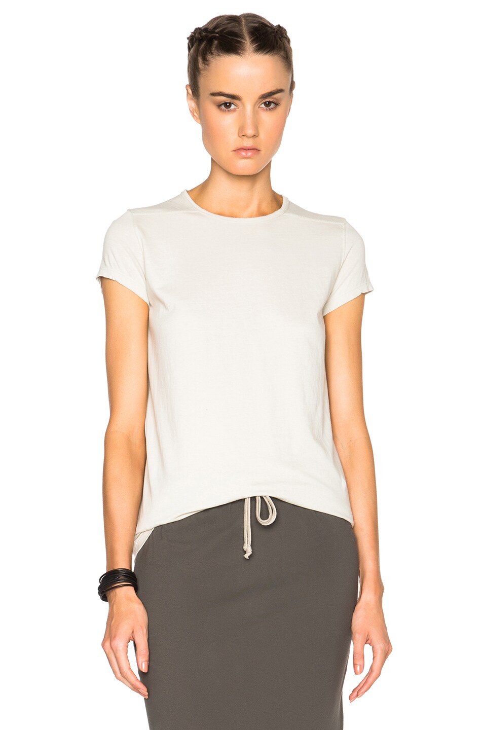 Image 1 of DRKSHDW by Rick Owens Level Tee in Pearl