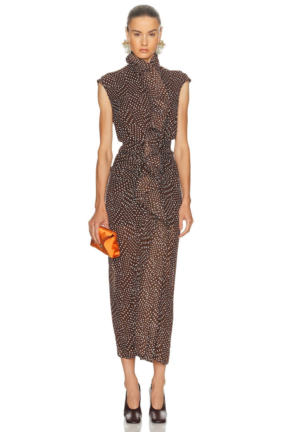 Image 1 of Dries Van Noten Davylo Dress in Brown