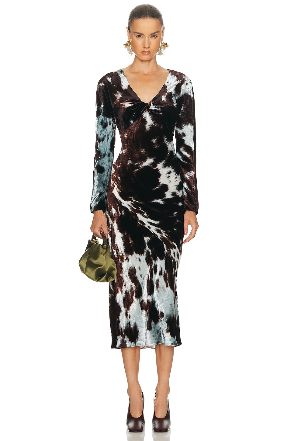 Image 1 of Dries Van Noten Duska Dress in Brown