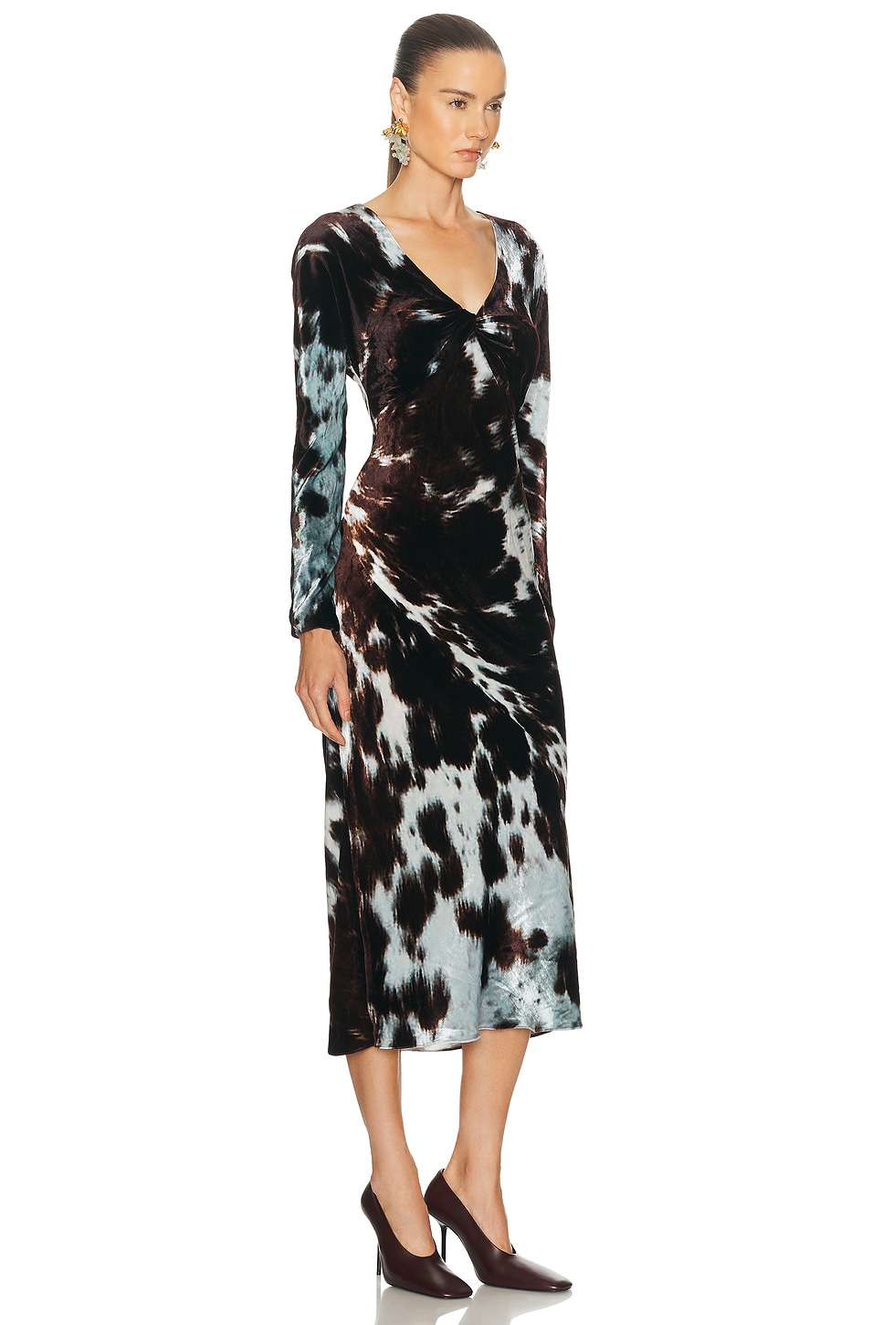 Dries Van Noten Duska Dress In Brown