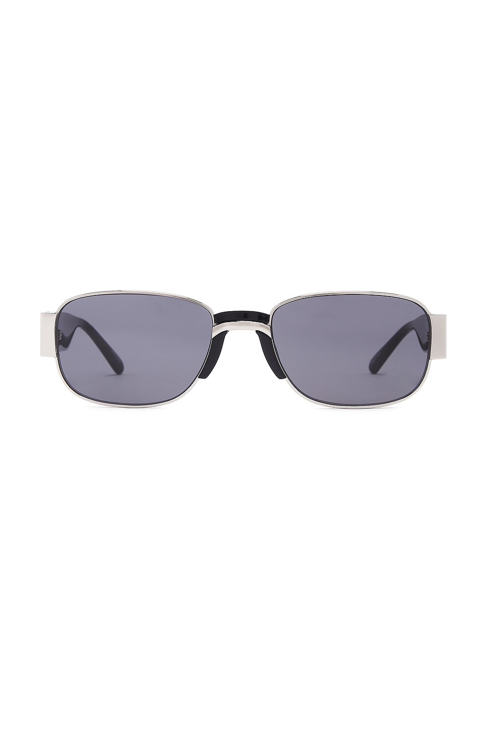 Rectangular Sunglasses in Metallic Silver