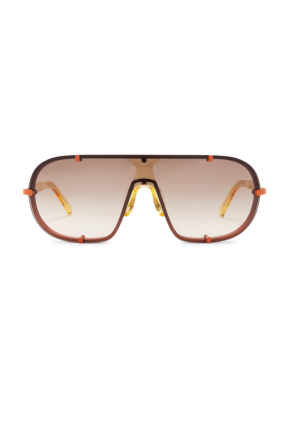 Shield Sunglasses in Rust