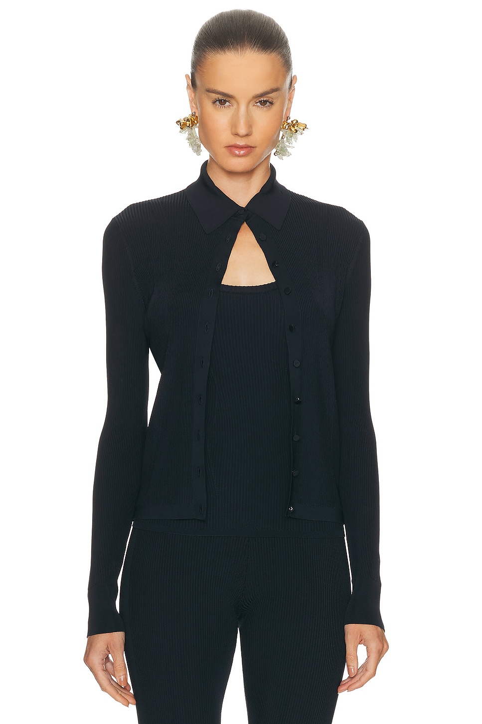 Image 1 of Dries Van Noten Tielt Cardigan in Navy