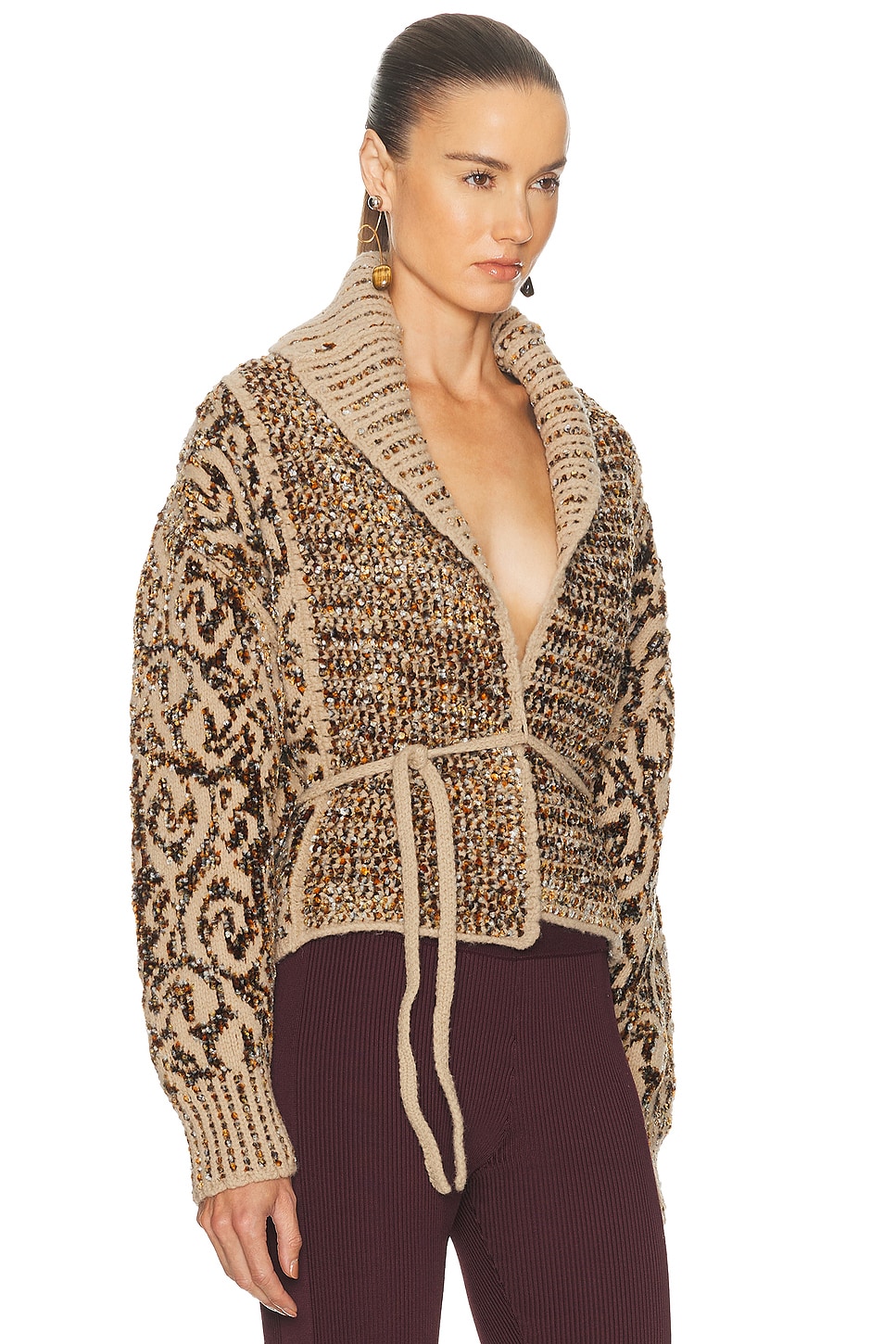 Dries Van Noten Tekla Sweater In Brown