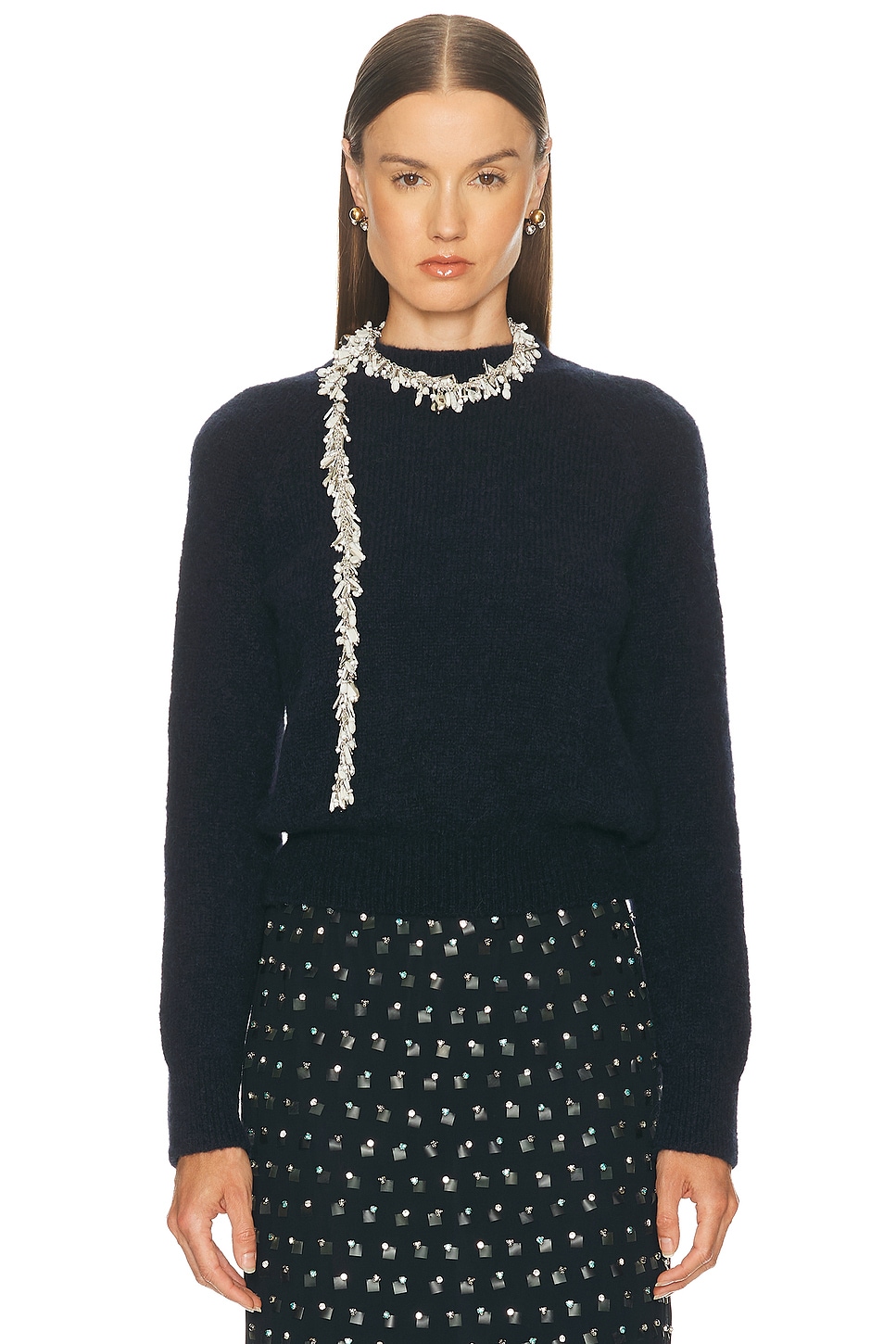 Image 1 of Dries Van Noten Texas Sweater in Navy