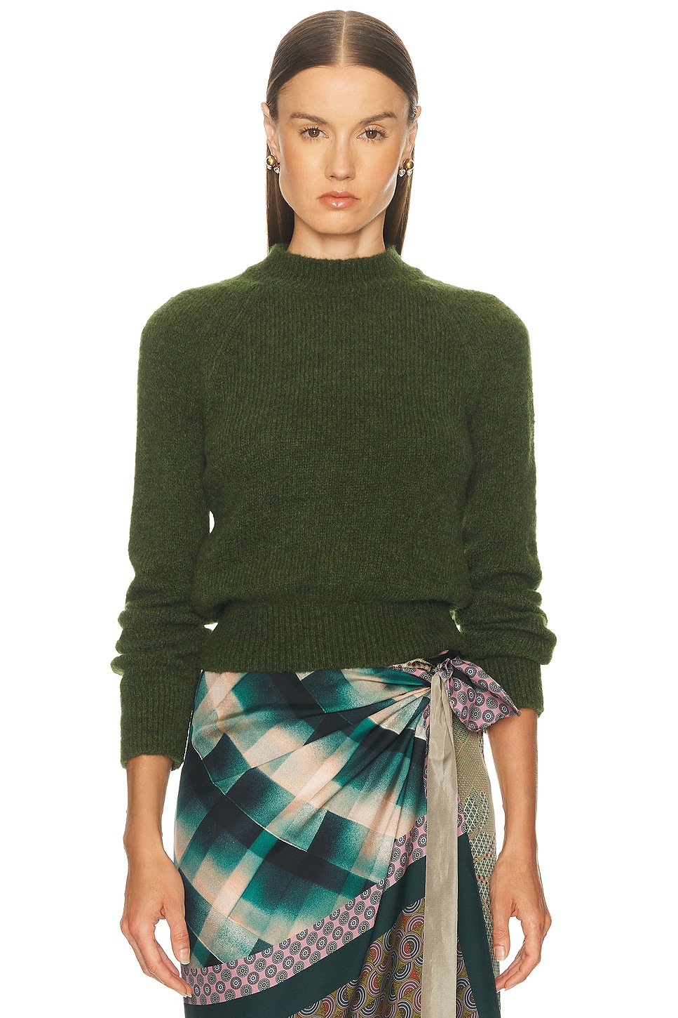 Image 1 of Dries Van Noten Texas Sweater in Dark Green
