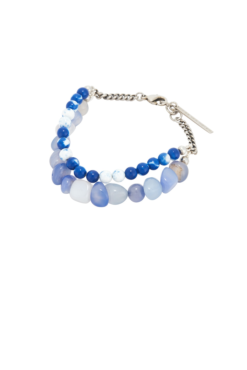 Dries Van Noten Handmade Combination Of Natural Stones Bracelet In Blue