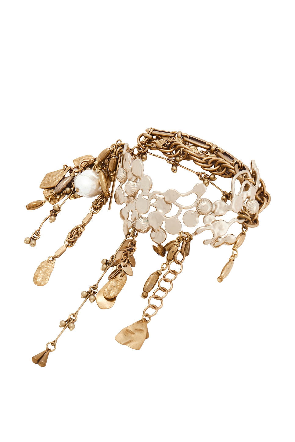 Dries Van Noten Handmade Bracelet in Metallic Gold