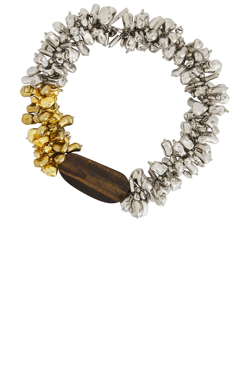 Image 1 of Dries Van Noten Stone Necklace in Tiger-Eye