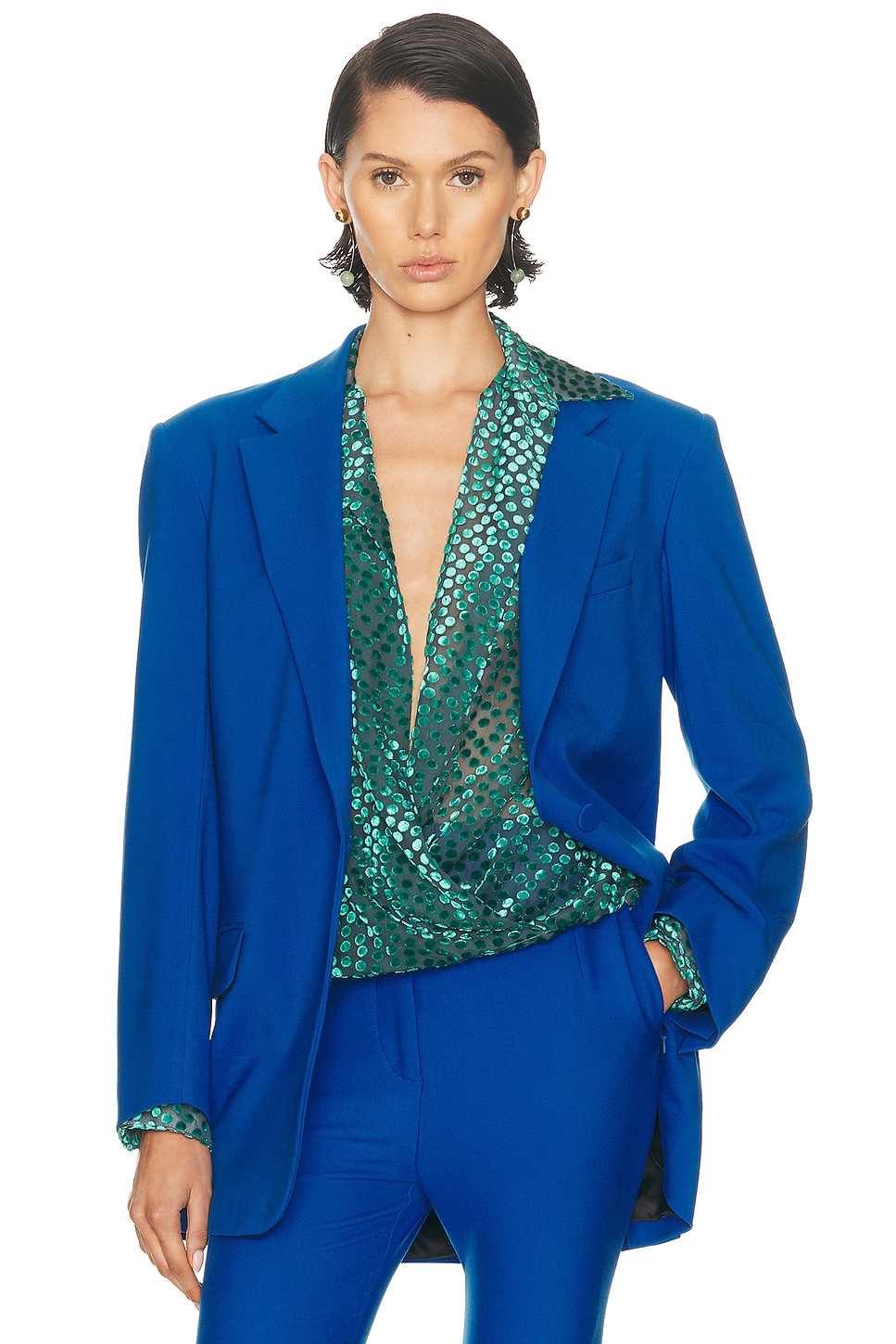 Image 1 of Dries Van Noten Basti Jacket in Blue