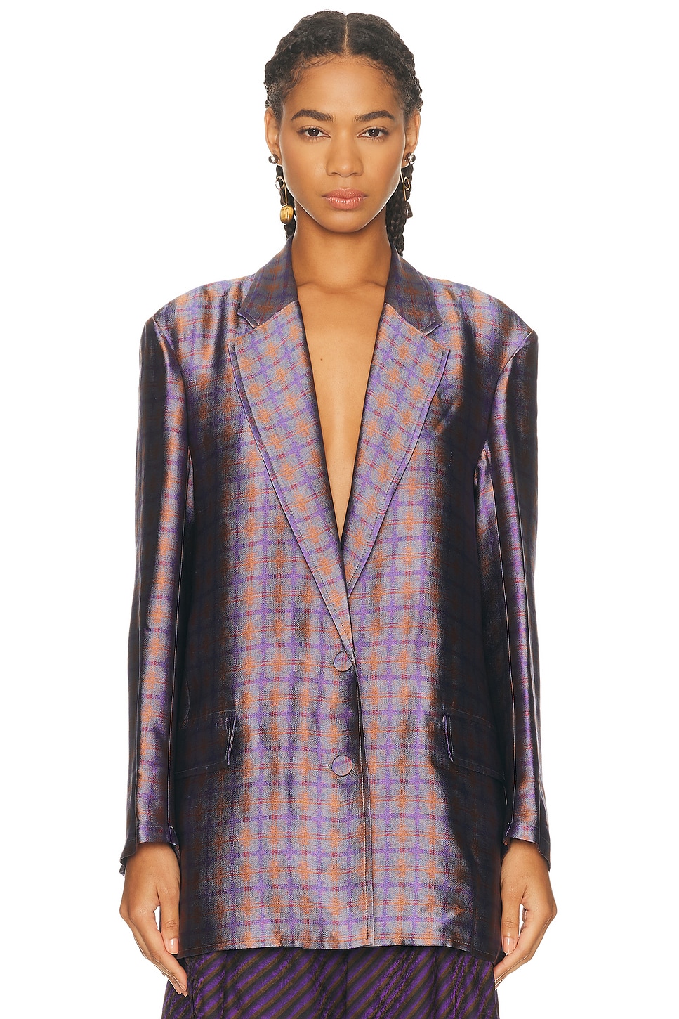 Image 1 of Dries Van Noten Bastis Jacket in Purple