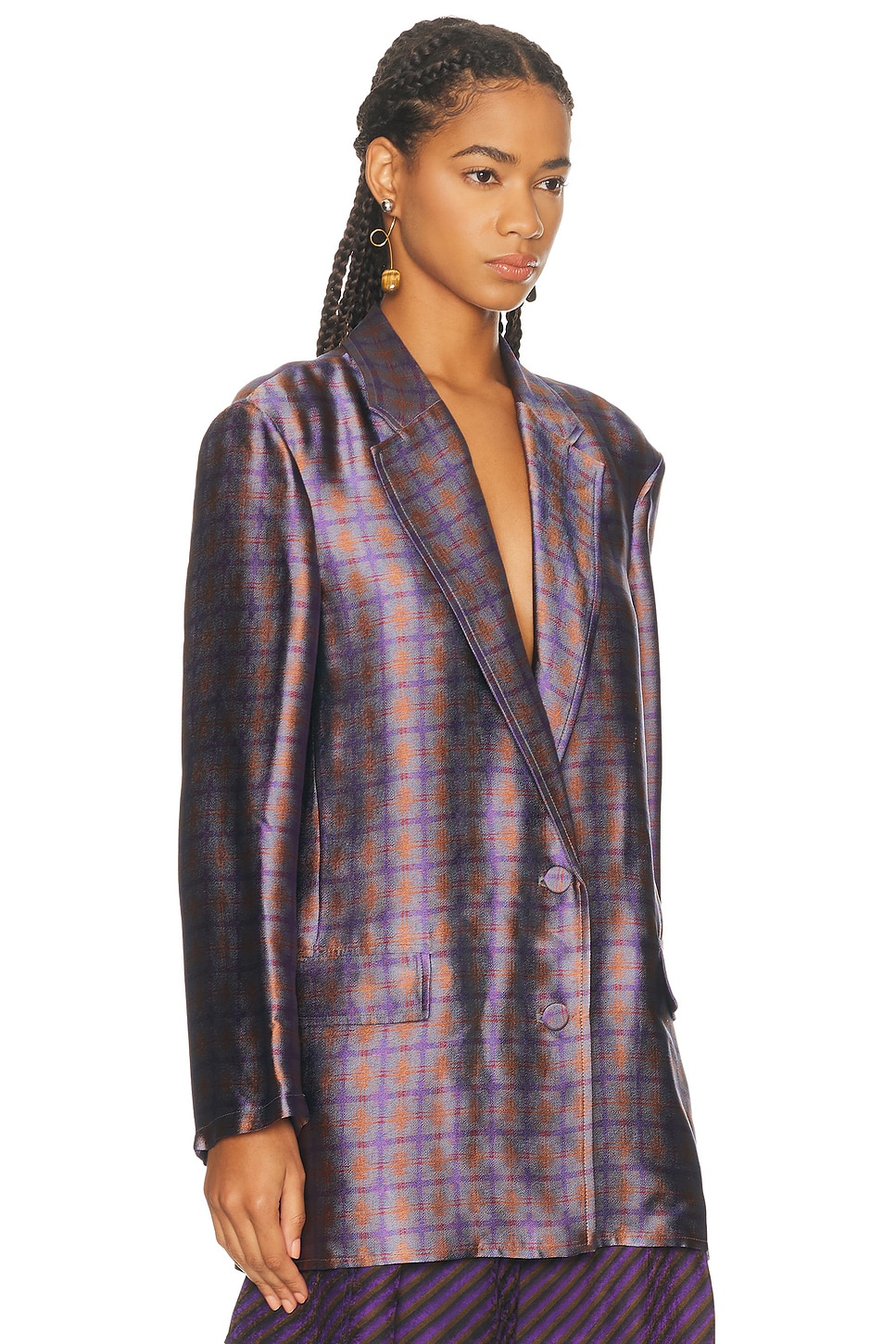 Image 2 of Dries Van Noten Bastis Jacket in Purple