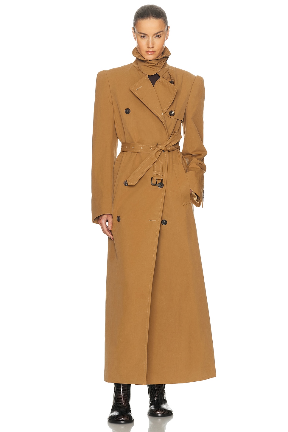 Image 1 of Dries Van Noten Rafti Coat in Tan