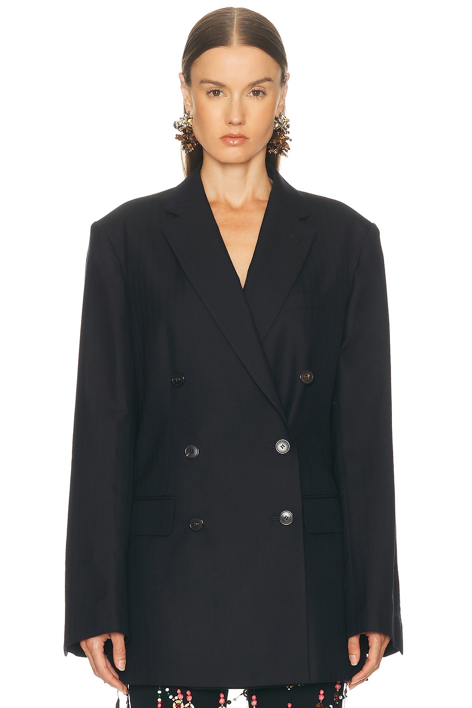 Image 1 of Dries Van Noten Bayfa Jacket in Navy