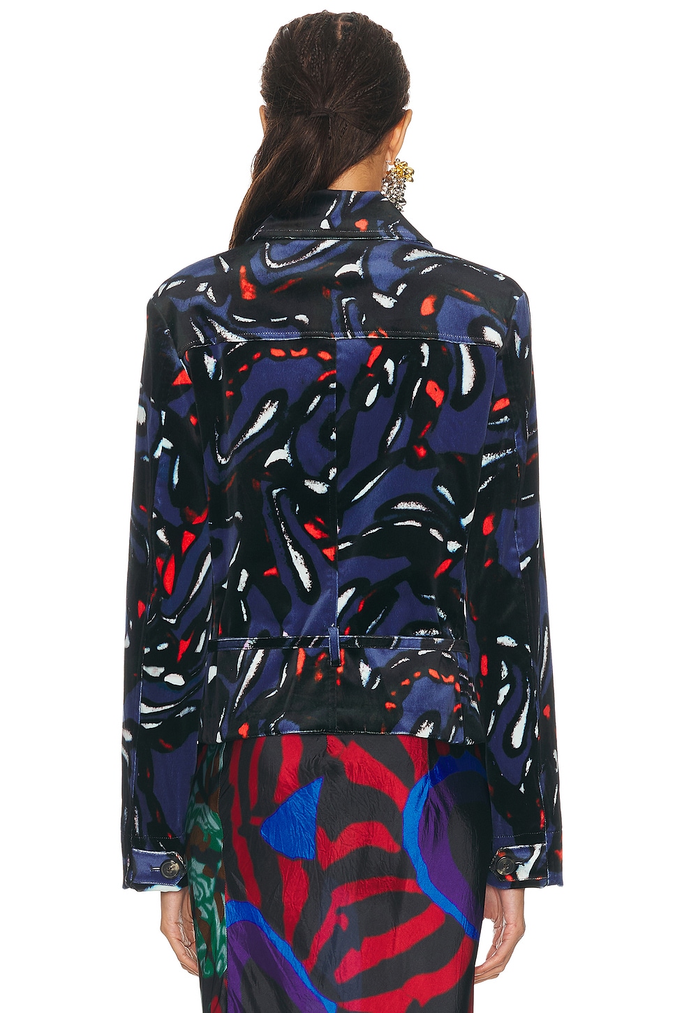 Dries Van Noten Valena Jacket In Blue