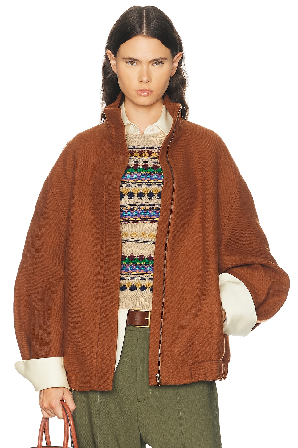 Dries Van Noten Voles Jacket in Rust