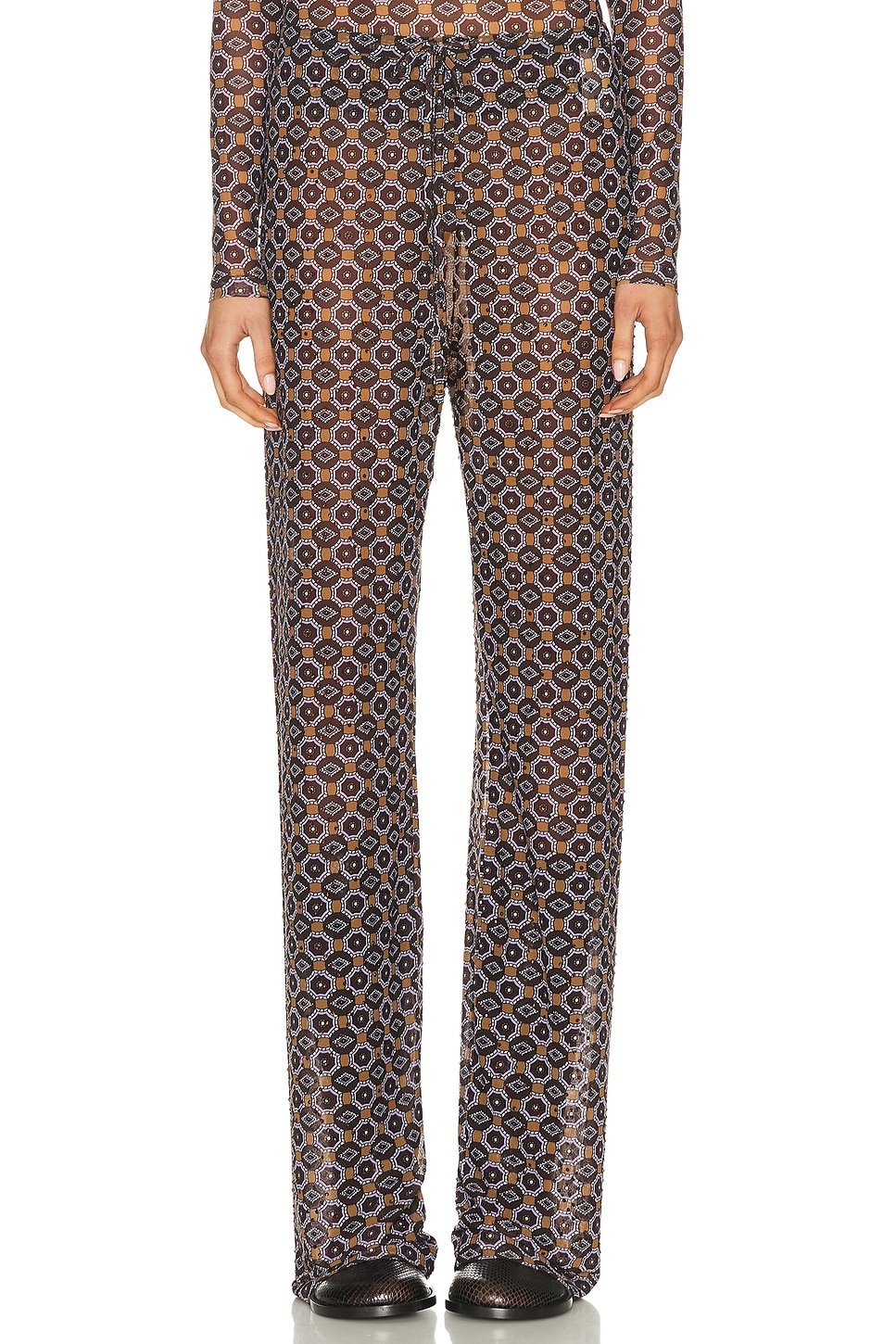 Image 1 of Dries Van Noten Hochas Pants in Brown